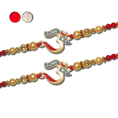 "Designer Fancy Rakhi - FR- 8570 A - Code 060 (2 RAKHIS) - Click here to View more details about this Product